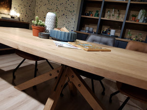 Habufa Jardin Starburst Oak Dining Table-Dining Tables-Habufa-170 x 100-Against The Grain Furniture