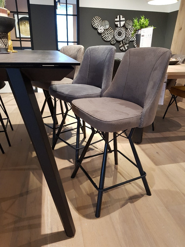 Habufa Eefje Bar Stools-Bar Stools-Habufa-Anthracite-Against The Grain Furniture