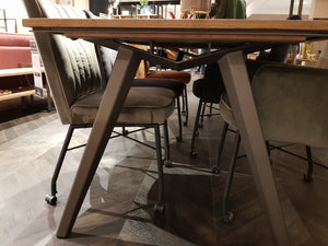 Habufa City Dining Tables in Oak and Metal-Dining tables-Habufa-140cm-Medium Oak-Against The Grain Furniture