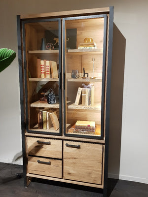 [Habufa_Cleveland]-display cabinet-Habufa-Double Glass Doors-Against The Grain Furniture