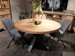 Habufa Metalox Starburst Round Dining Tables-Dining Tables-Habufa-130 Round, Plain Metal Leg-Against The Grain Furniture