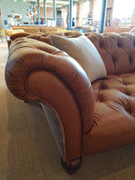 Grammy Harris Tweed and Leather Sofas.
