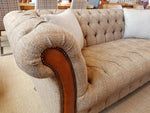 Chester Club Harris Tweed and Leather Chair.-harris tweed armchairs-Carlton Vintage-Against The Grain Furniture