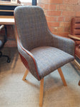 Harris Tweed and Leather Ohio Dining Chairs