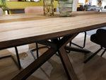 Habufa Cubo Starburst Dining Tables in Smoked Oak