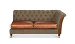 Granby Harris Tweed and Leather Modular Corner Groups-harris tweed corner groups-Carlton Vintage-2 Seat Right hand Facing-Hunters Lodge-Against The Grain Furniture