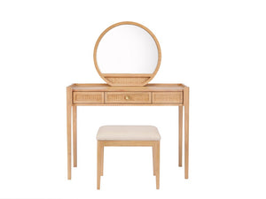Baker Bali Dressing Table, Mirror, and Stool