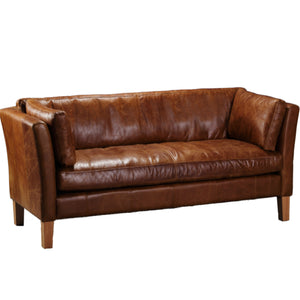 Barkby Full Aniline Leather Sofas-harris tweed leather sofas-Against The Grain Furniture-3 seater-Against The Grain Furniture