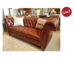 Chester Club Leather Sofas and Chair.-Leather Chesterfield-Carlton Vintage-Against The Grain Furniture