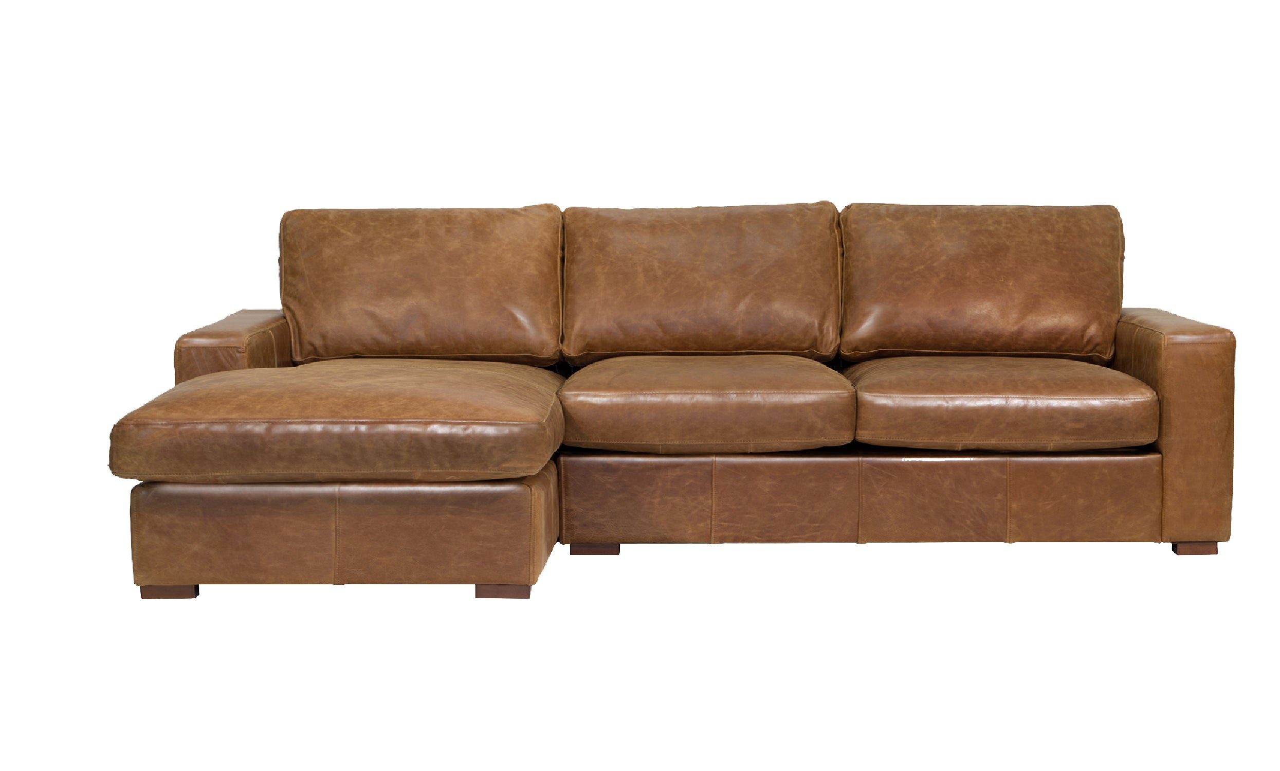 Maximus Full Aniline Chaise and Corner Groups-harris tweed leather sofas-Against The Grain Furniture-3 Seater Left Hand Facing Chaise-Against The Grain Furniture
