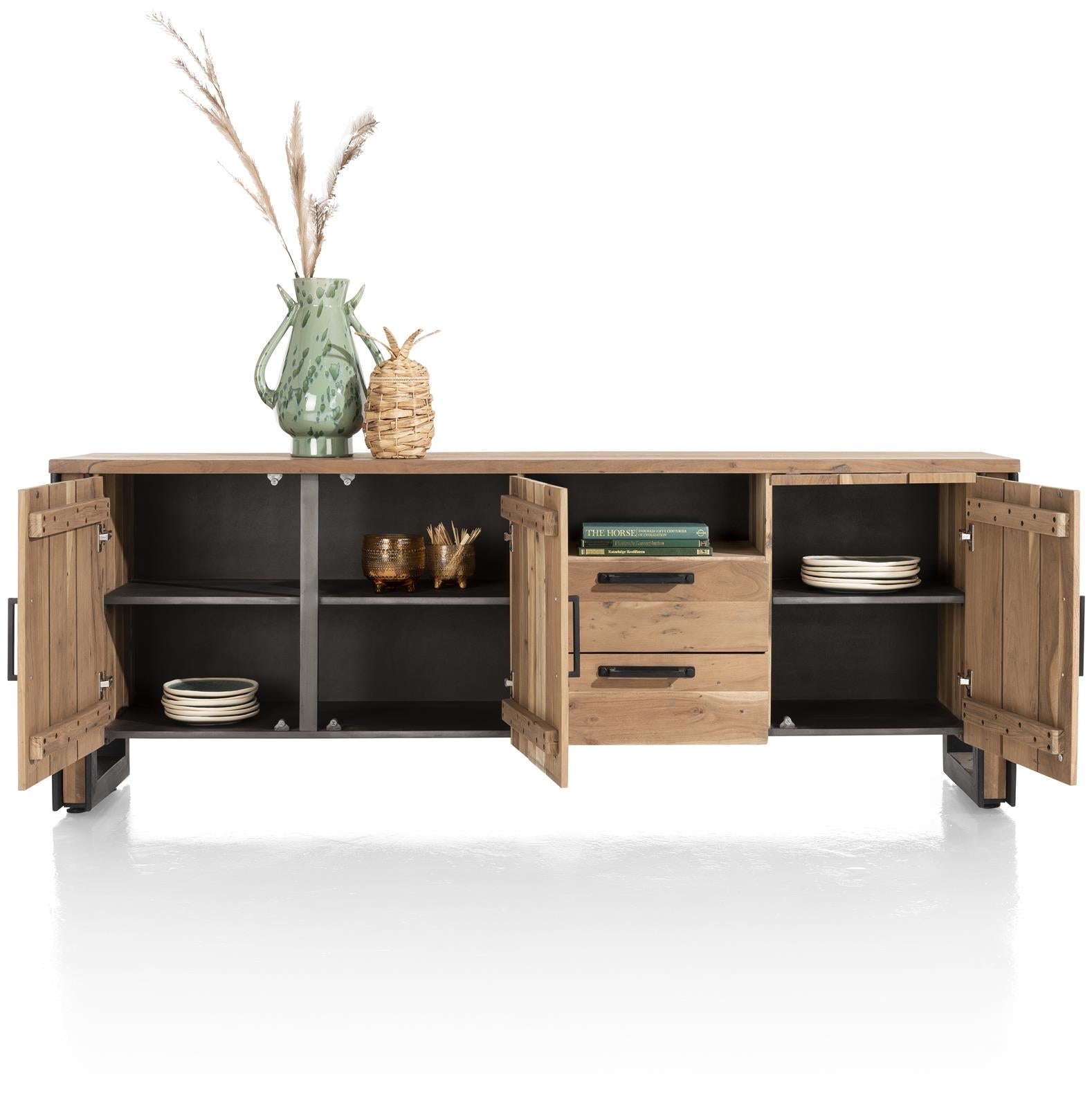 Habufa Makalu Sideboards in Smoked Acacia-Sideboard-Habufa-135cm-Against The Grain Furniture