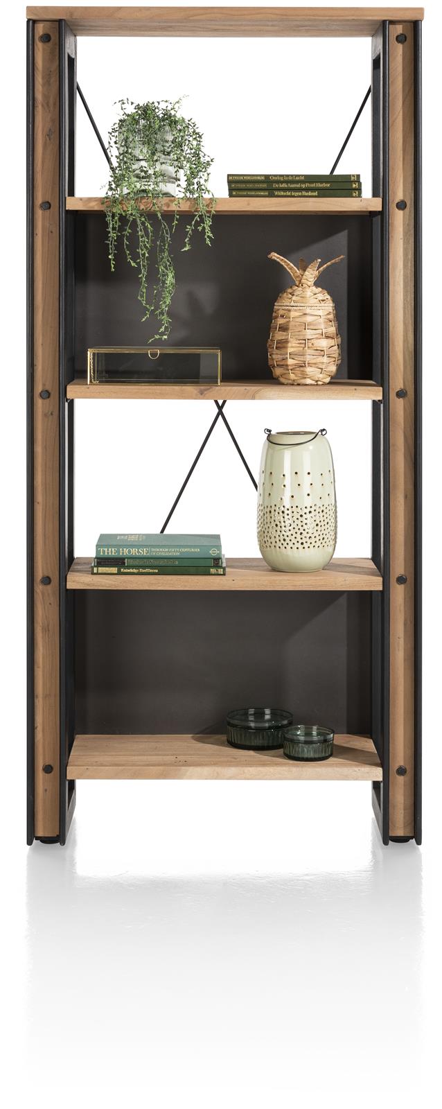 Habufa Makalu Bookcase in Smoked Acacia-bookcase-Habufa-Against The Grain Furniture