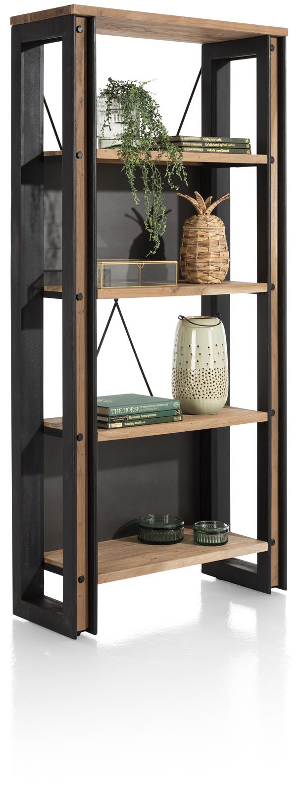 Habufa Makalu Bookcase in Smoked Acacia-bookcase-Habufa-Against The Grain Furniture