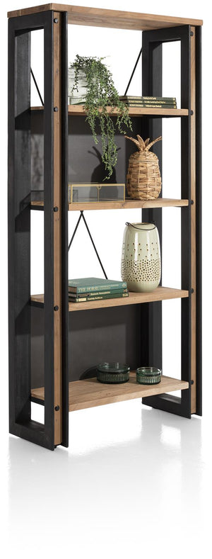 Habufa Makalu Bookcase in Smoked Acacia-bookcase-Habufa-Against The Grain Furniture