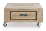 [habufa oak furniture]-[habufa dining furniture]-[furniture village detroit]-80 x 80 with drawer-Natural White-Against The Grain Furniture