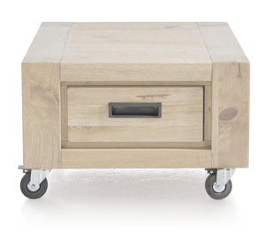 [habufa oak furniture]-[habufa dining furniture]-[furniture village detroit]-60 x 60 with drawer-Castle White-Against The Grain Furniture
