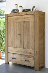 Habufa Bespoke Santorini Oak Storage Cabinet in Four Colours-Storage cabinet-Habufa-Natural white-Against The Grain Furniture