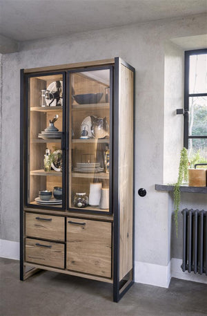[Habufa_Cleveland]-display cabinet-Habufa-Double Glass Doors-Against The Grain Furniture