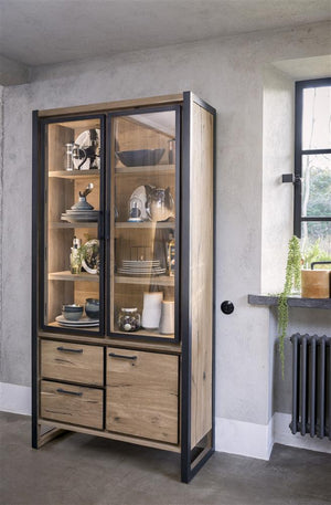 Habufa Metalox Glass Storage Cabinets-display cabinet-Habufa-Double Glass Doors-Against The Grain Furniture