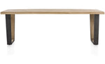 [Habufa_Cleveland]-Dining Tables-Habufa-250 cms-U shape metal legs wood insert-Straight edge-Against The Grain Furniture