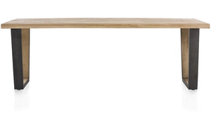 [Habufa_Cleveland]-Dining Tables-Habufa-250 cms-U shape metal legs wood insert-Wavy edge-Against The Grain Furniture