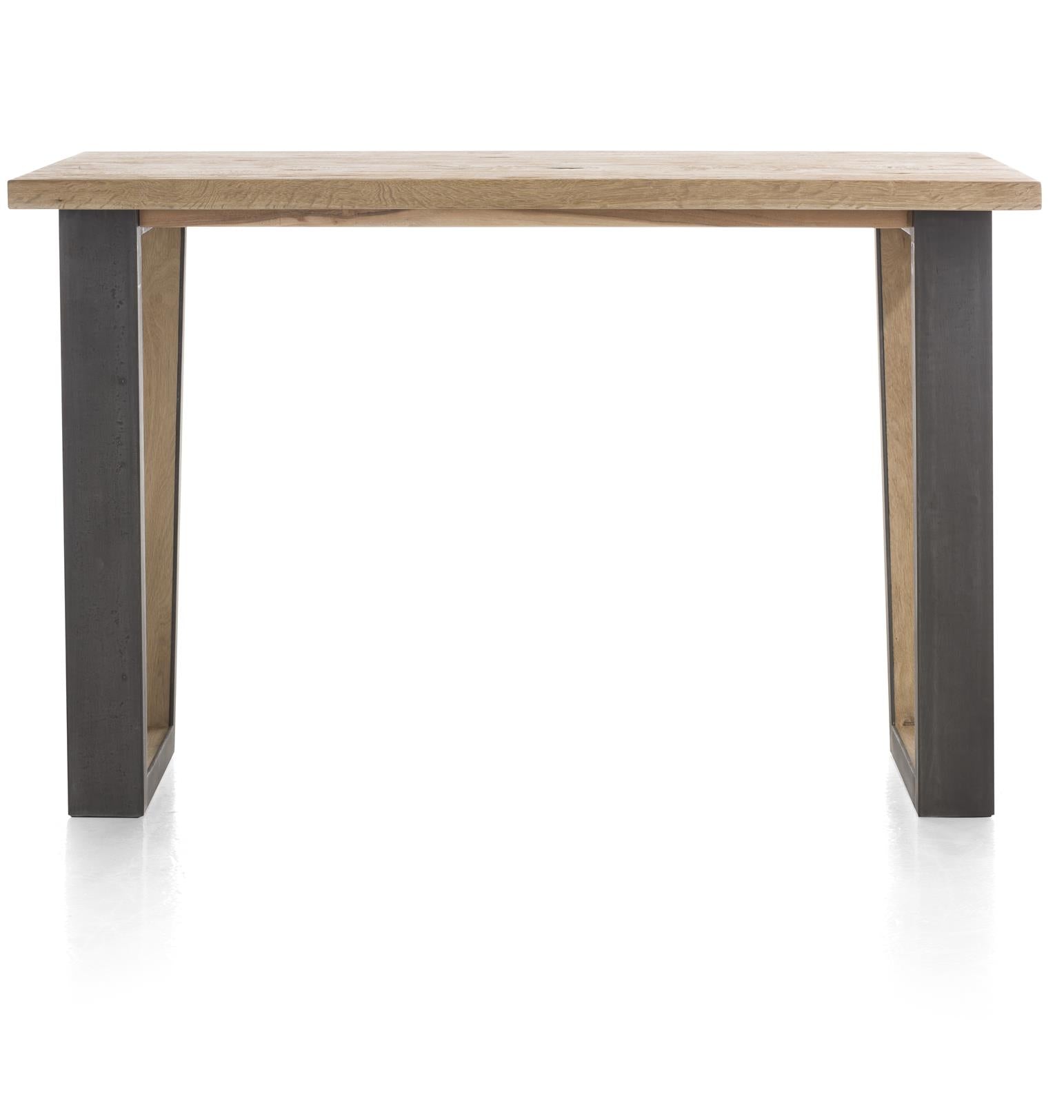 [Habufa_Cleveland]-Dining Tables-Habufa-160 cms-U shape metal legs wood insert-Wavy edge-Against The Grain Furniture