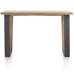 Habufa Metalox Bar Tables in Oak-bar Tables-Habufa-160 cms-U shape metal legs wood insert-Wavy edge-Against The Grain Furniture