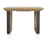 Habufa Metalox Bar Tables in Oak-bar Tables-Habufa-140 x 90 cms ext:-U shape metal legs wood insert-Straight edge-Against The Grain Furniture