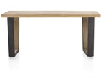 [Habufa_Cleveland]-Dining Tables-Habufa-170 cms-U shape metal legs wood insert-Straight edge-Against The Grain Furniture