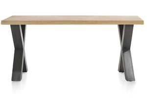 [Habufa_Cleveland]-Dining Tables-Habufa-170 cms-X shape metal legs-Wavy edge-Against The Grain Furniture