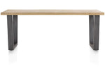 [Habufa_Cleveland]-Dining Tables-Habufa-200 cms-U shape metal legs-Wavy edge-Against The Grain Furniture
