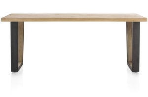 [Habufa_Cleveland]-Dining Tables-Habufa-200 cms-U shape metal legs wood insert-Wavy edge-Against The Grain Furniture