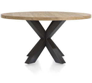 Habufa Metalox Starburst Round Dining Tables-Dining Tables-Habufa-150 Round, Plain Metal Leg-Against The Grain Furniture