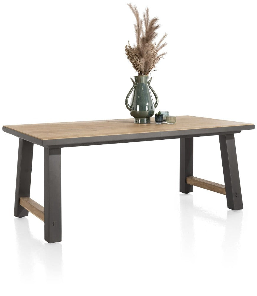 Habufa Farmer and Farmland Oak and Metal Tables-Dining and bar Tables-Habufa-180cm-Against The Grain Furniture