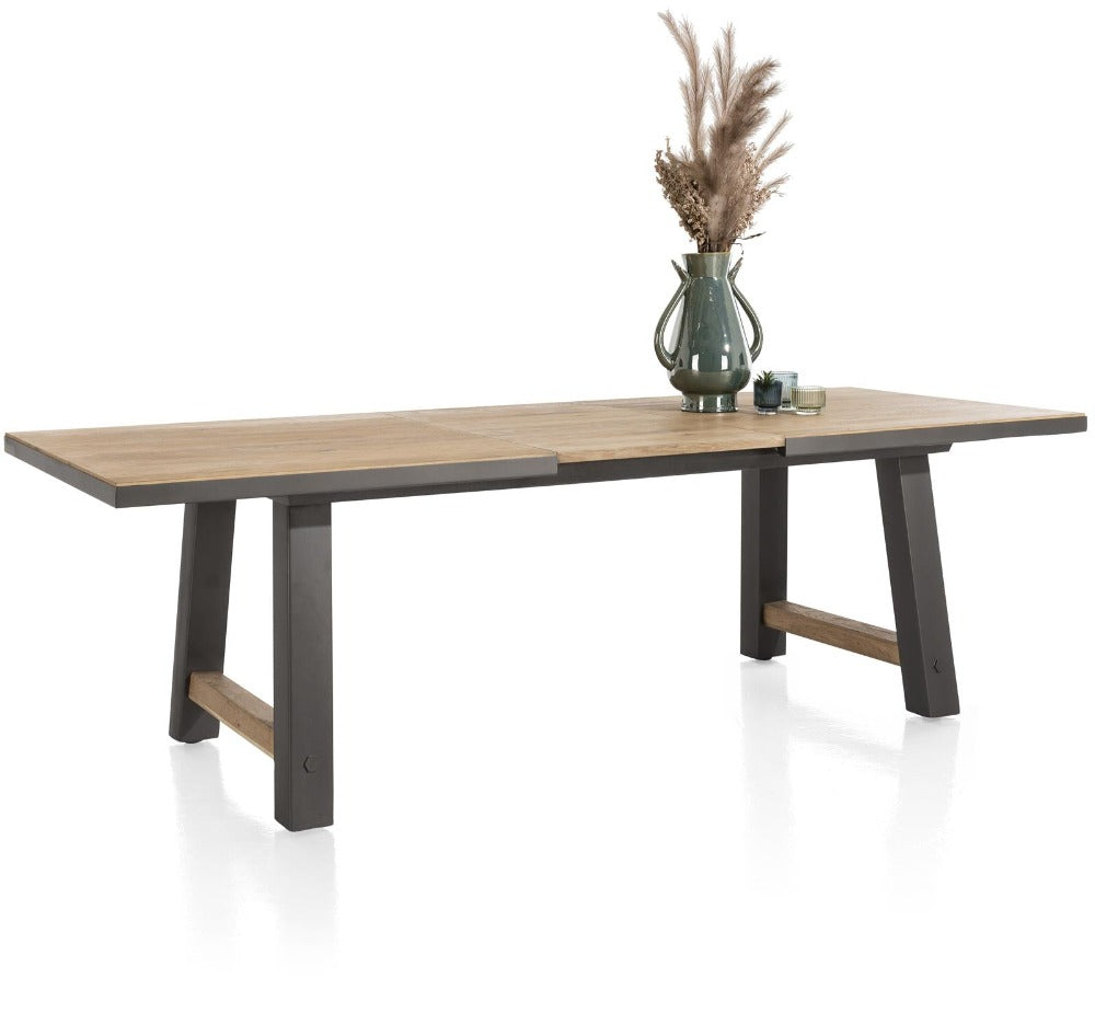 Habufa Farmer and Farmland Oak and Metal Tables-Dining and bar Tables-Habufa-180cm-Against The Grain Furniture