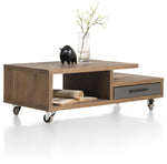 Habufa Cubo Coffee Tables in Smoked Oak and Grey