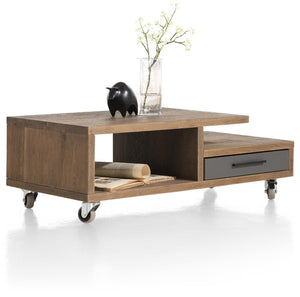 Habufa Cubo Coffee Tables in Smoked Oak and Grey