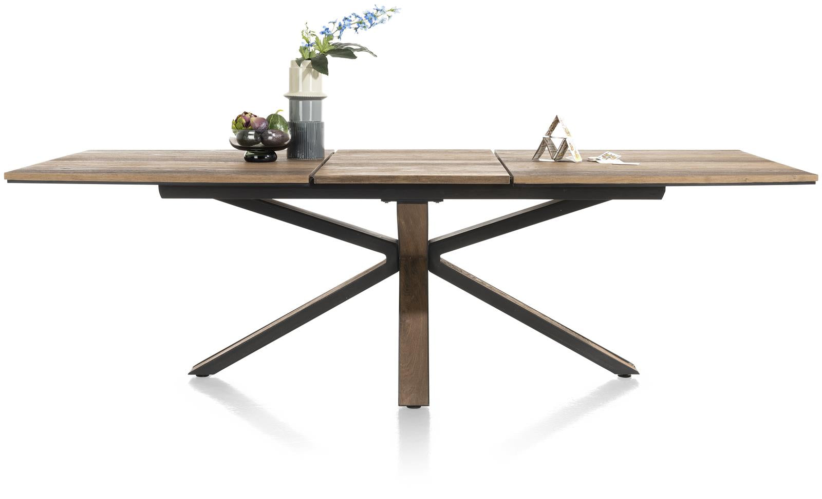 Habufa Cubo Starburst Dining Tables in Smoked Oak