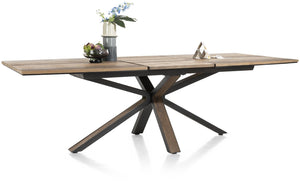 Habufa Cubo Starburst Dining Tables in Smoked Oak