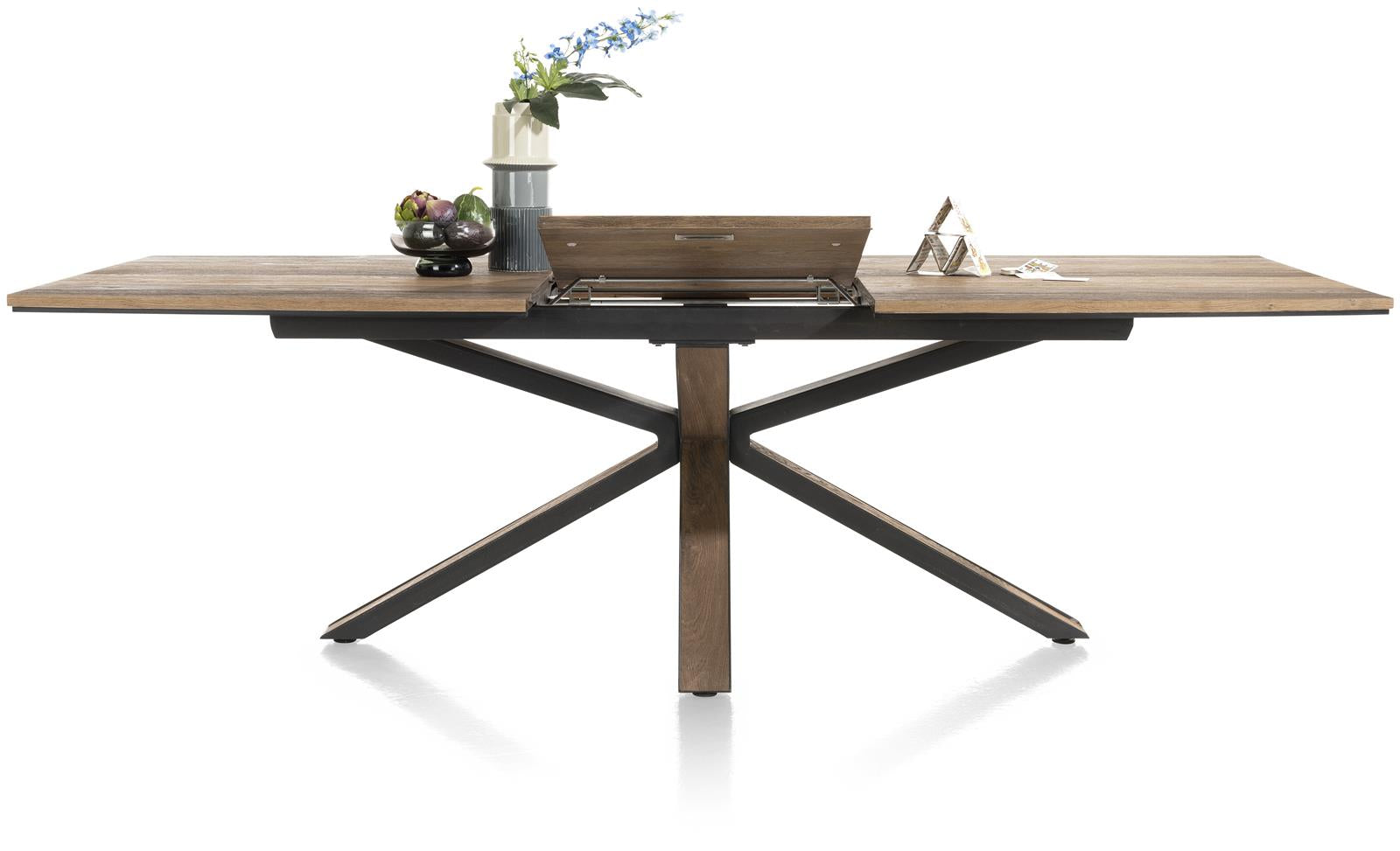 Habufa Cubo Starburst Dining Tables in Smoked Oak