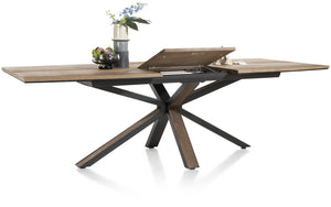 Habufa Cubo Starburst Dining Tables in Smoked Oak