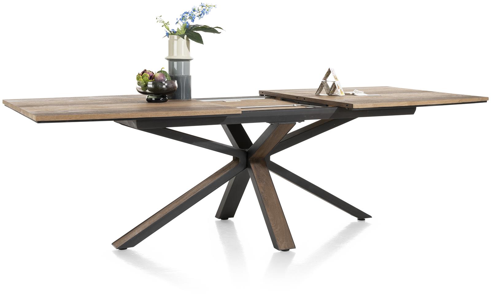 Habufa Cubo Starburst Dining Tables in Smoked Oak