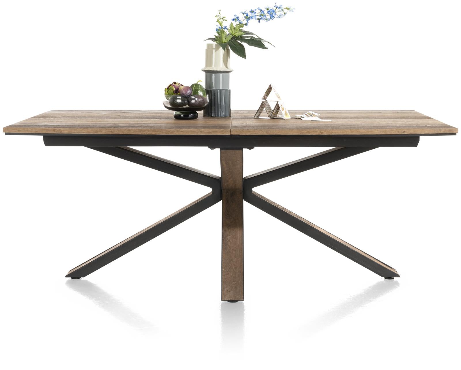 Habufa Cubo Starburst Dining Tables in Smoked Oak