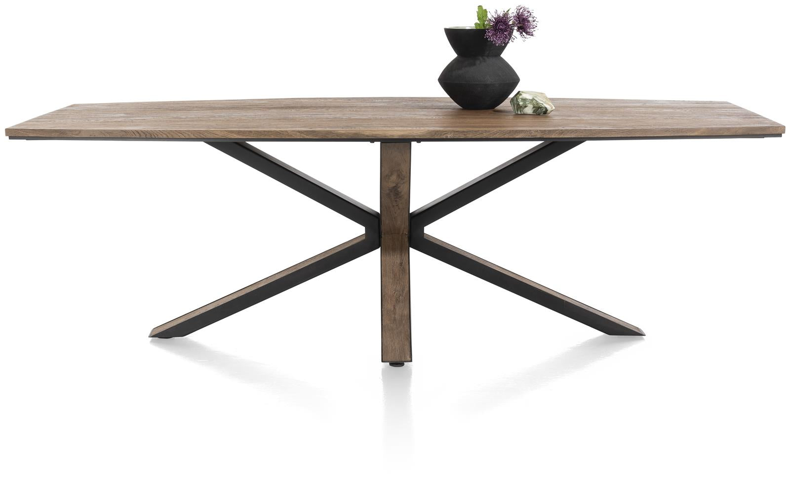Habufa Cubo Starburst Dining Tables in Smoked Oak