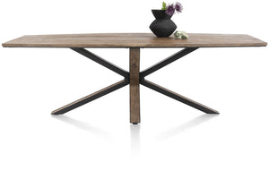 Habufa Cubo Starburst Dining Tables in Smoked Oak