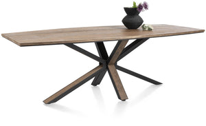 Habufa Cubo Starburst Dining Tables in Smoked Oak