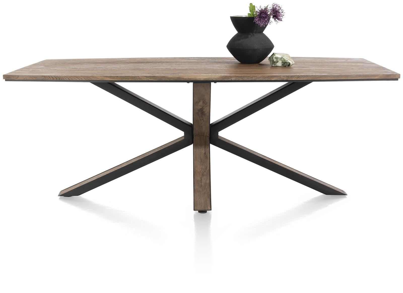 Habufa Cubo Starburst Dining Tables in Smoked Oak