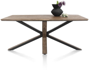 Habufa Cubo Starburst Dining Tables in Smoked Oak
