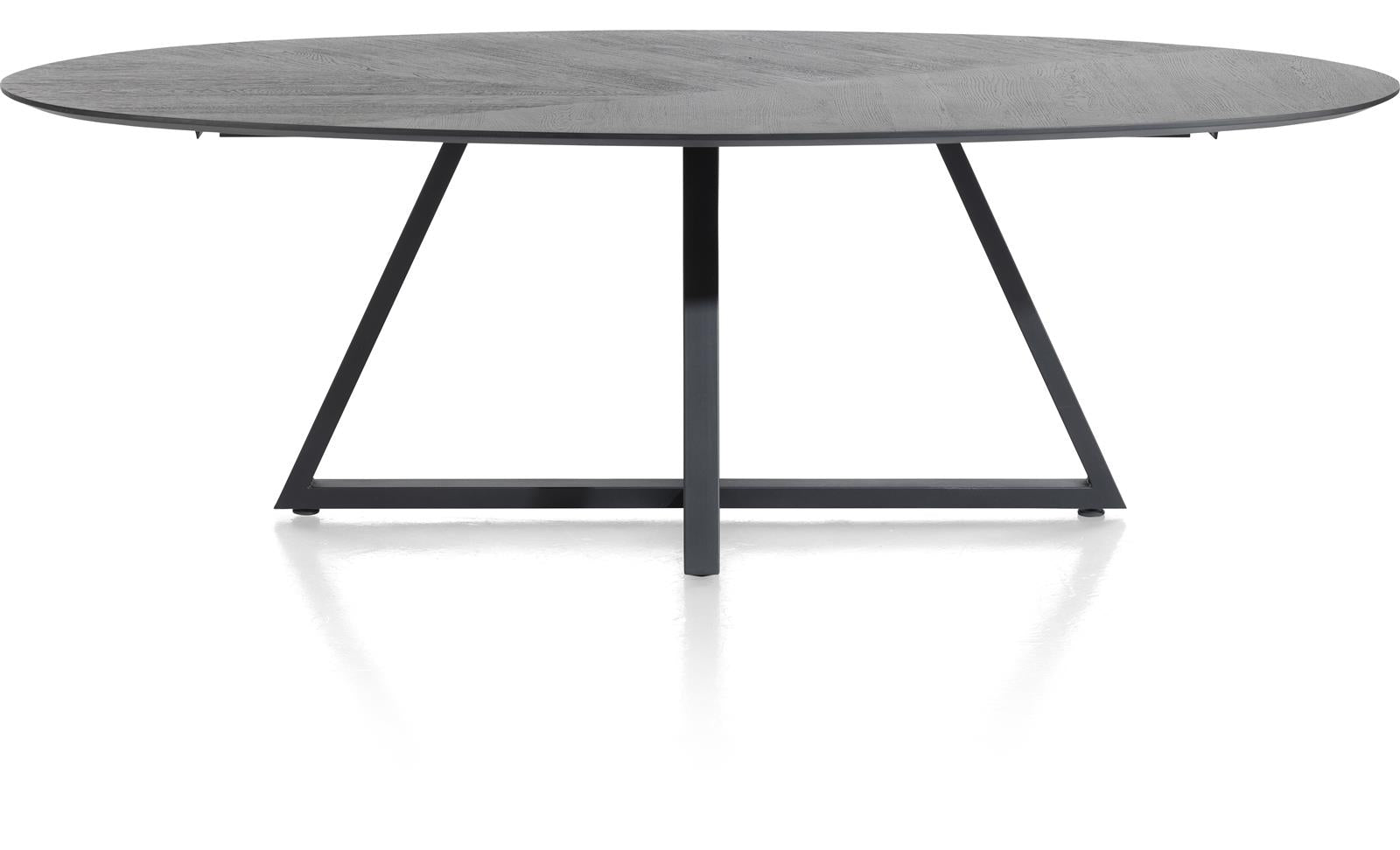 Ridgefield Urban Oak Elliptical Dining Tables in Anthracite