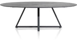 Ridgefield Urban Oak Elliptical Dining Tables in Anthracite